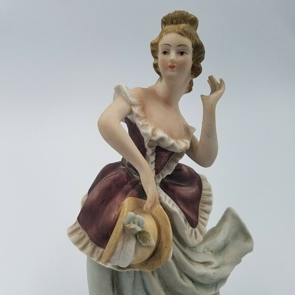 Lefton Bisque China Queen Elizabeth I 8" x 4"‎ Figurine Handpainted KW343 Japan - Picture 6 of 10